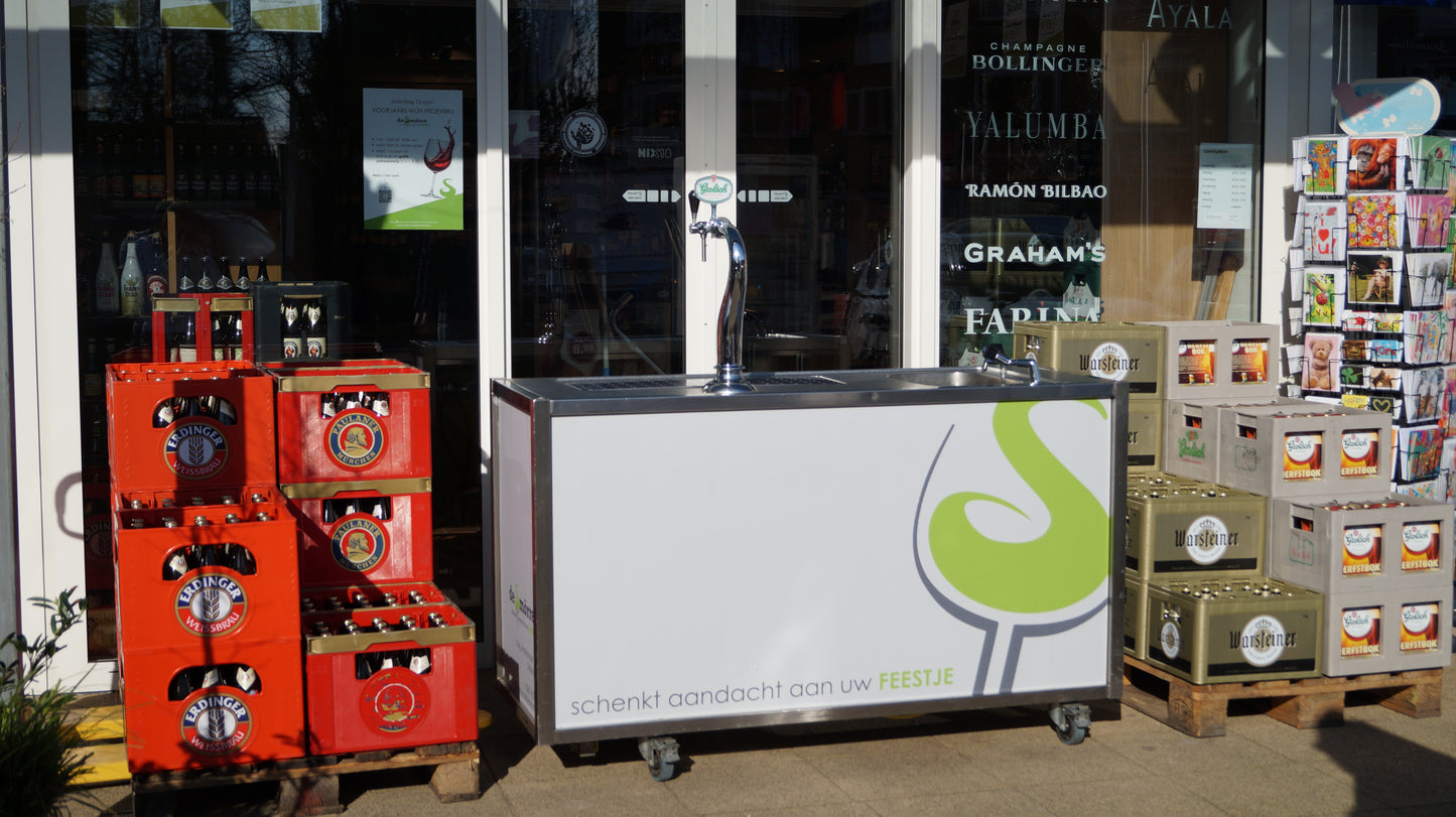 Grolsch Bar Verrijdbaar ( Met Spoelbak en afvoer)