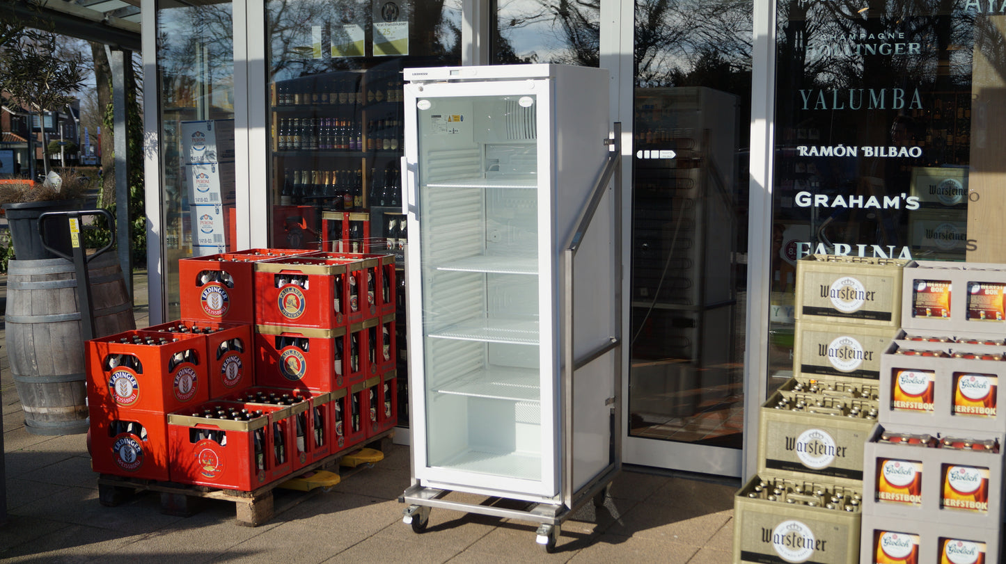 Koelkast Liebherr (verrijdbaar met glazen deur)